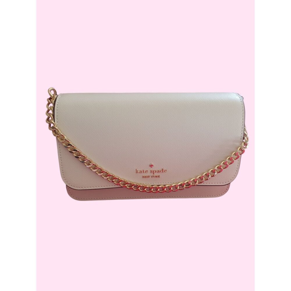 Kate Spade New York Madison Mini  Flap Convertible Crossbody Meringue Bag White - Picture 4 of 16